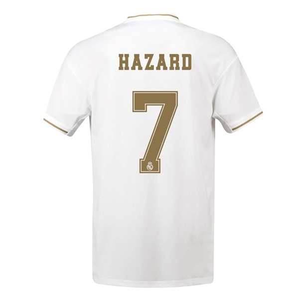 Camiseta Real Madrid NO.7 Hazard Primera equipo 2019-20 Blanco